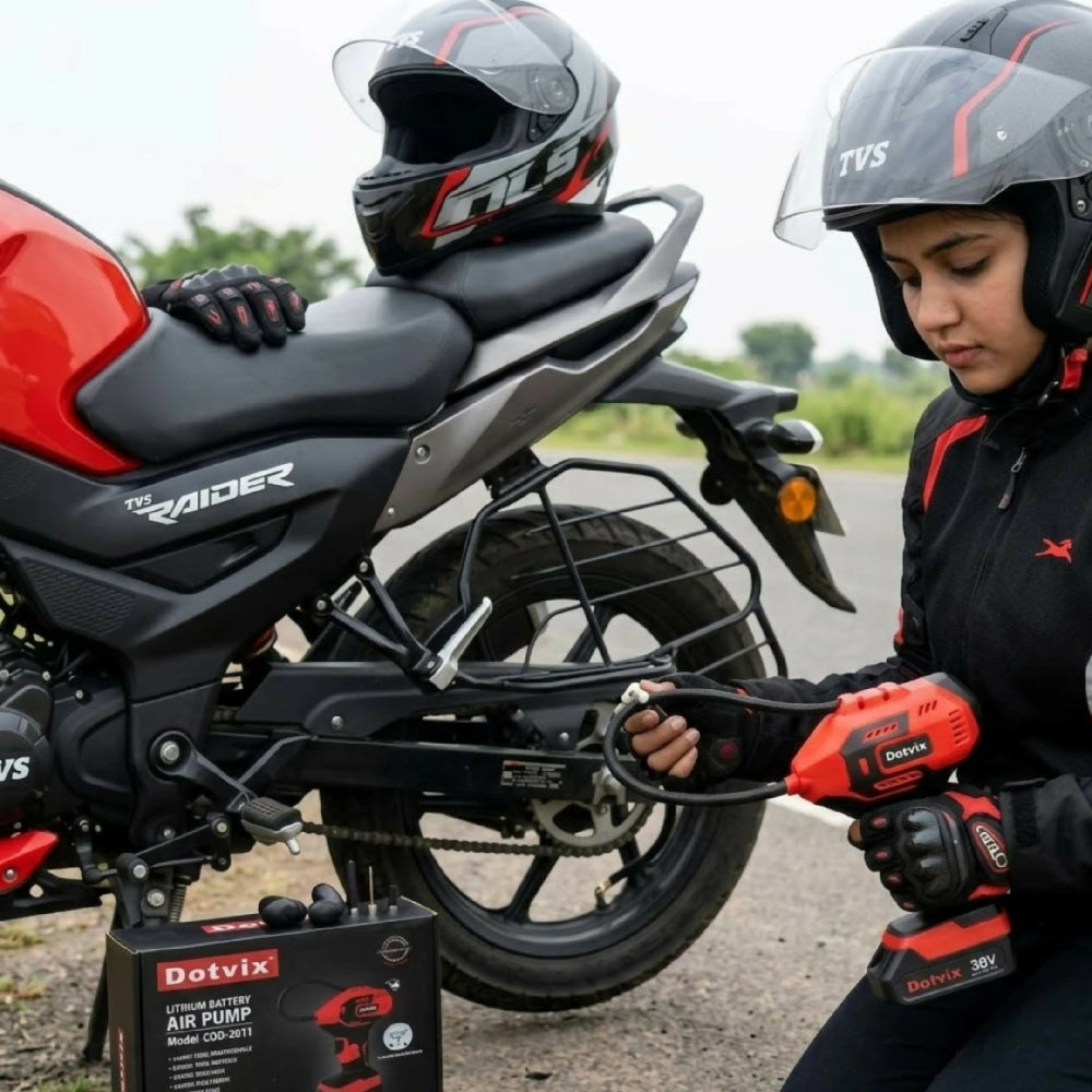 Compresor De Aire Digital Portátil CQB-211 Inflador Eléctrico Recargable Para Llantas De Carro Moto Bicicleta