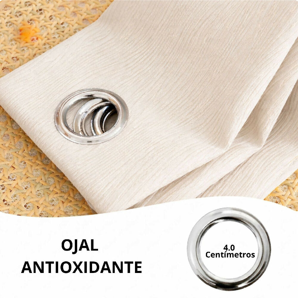 Cortinas jacquard blackout beige