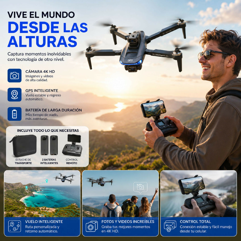 Drone Profesional Con GPS Modelo D31GPS Retorno Automático