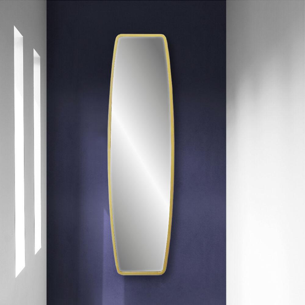 Espejo de pared - mdf - semioval vertical dorado