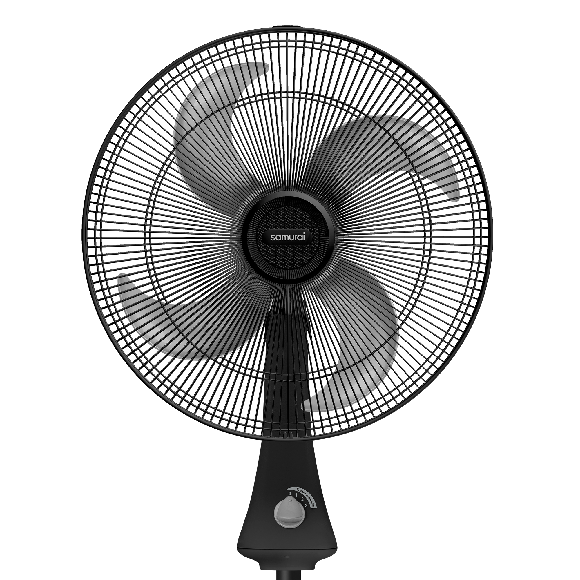 Ventilador Turbo Metallic Pedestal Negro