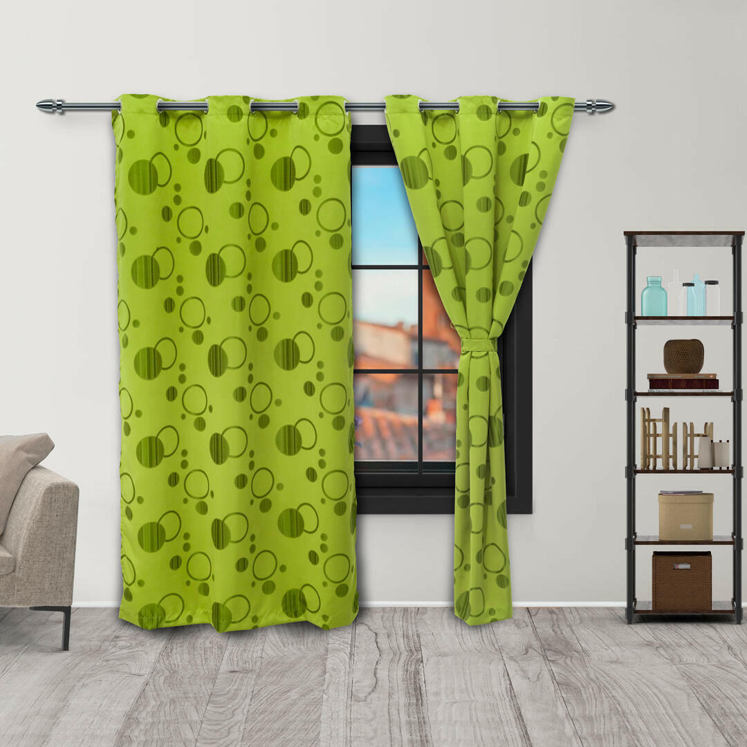 Cortina Yacar Verde Argolla 2,60 X 2,20 Aprox.