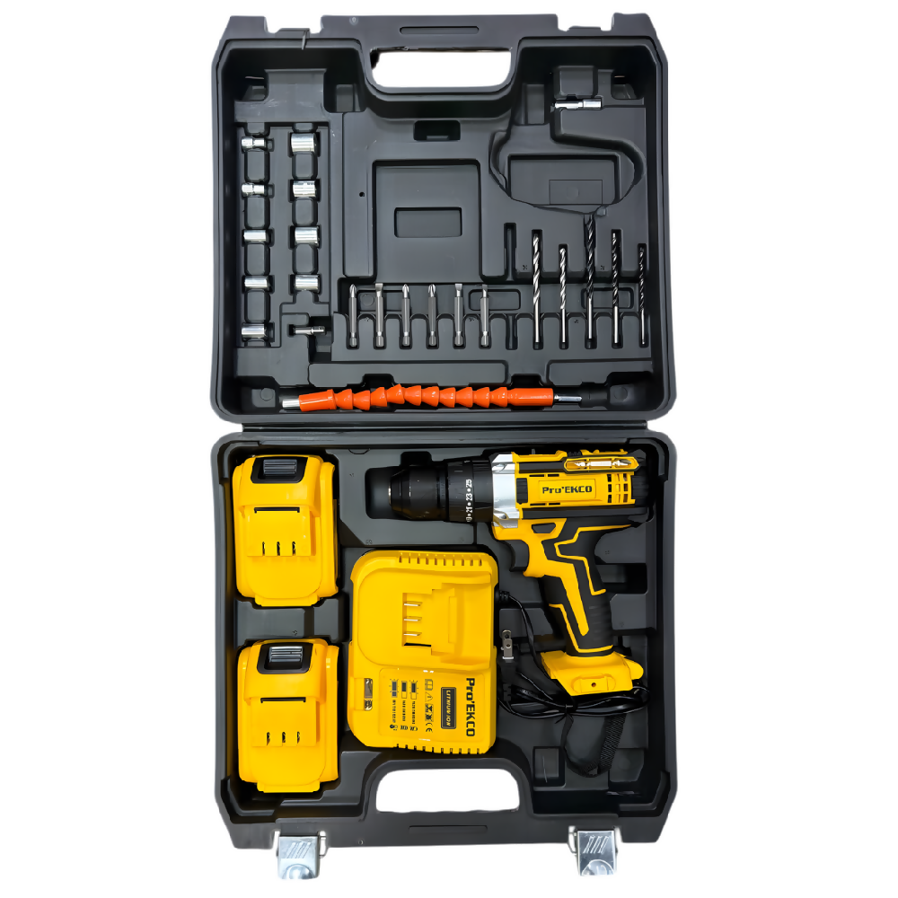 Taladro Percutor Inalámbrico 48V Con 2 Baterías Y Kit De Accesorios 1300D
