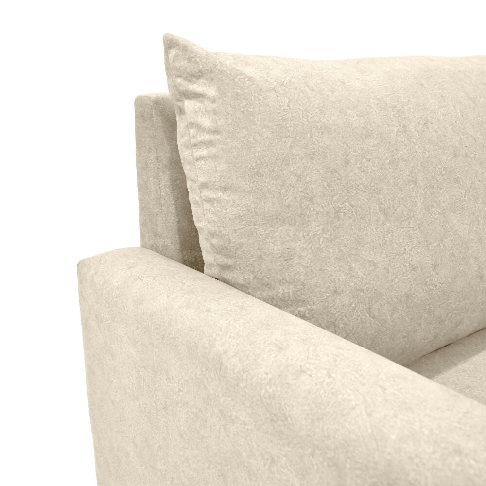 Sofa Louisiana 3 Puestos 195x81x93 Tela Beige