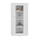 Vitrina Esquinera Genova, Kronos Blanco, con una puerta y cuatro entrepaños  ZF