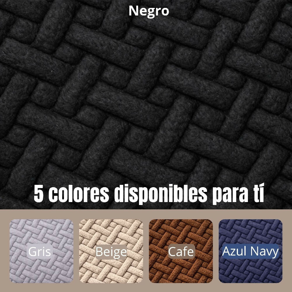 Protector de sofá 1 puesto elastico negro