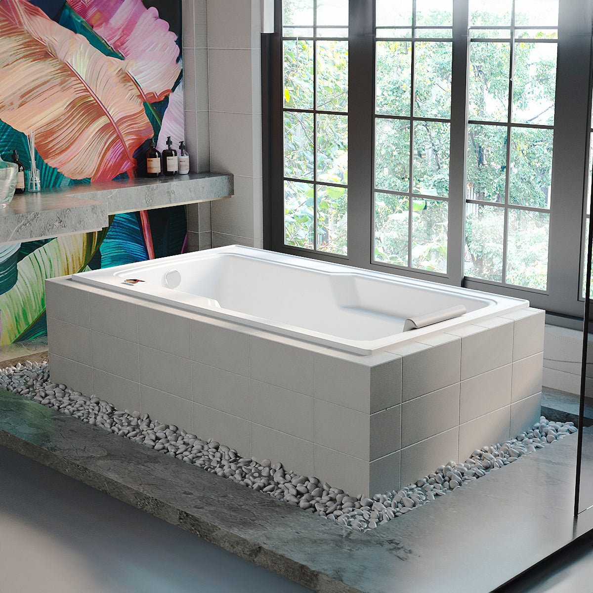 Tina Francesa De Empotrar 160X90 Con Cascada Pequeña