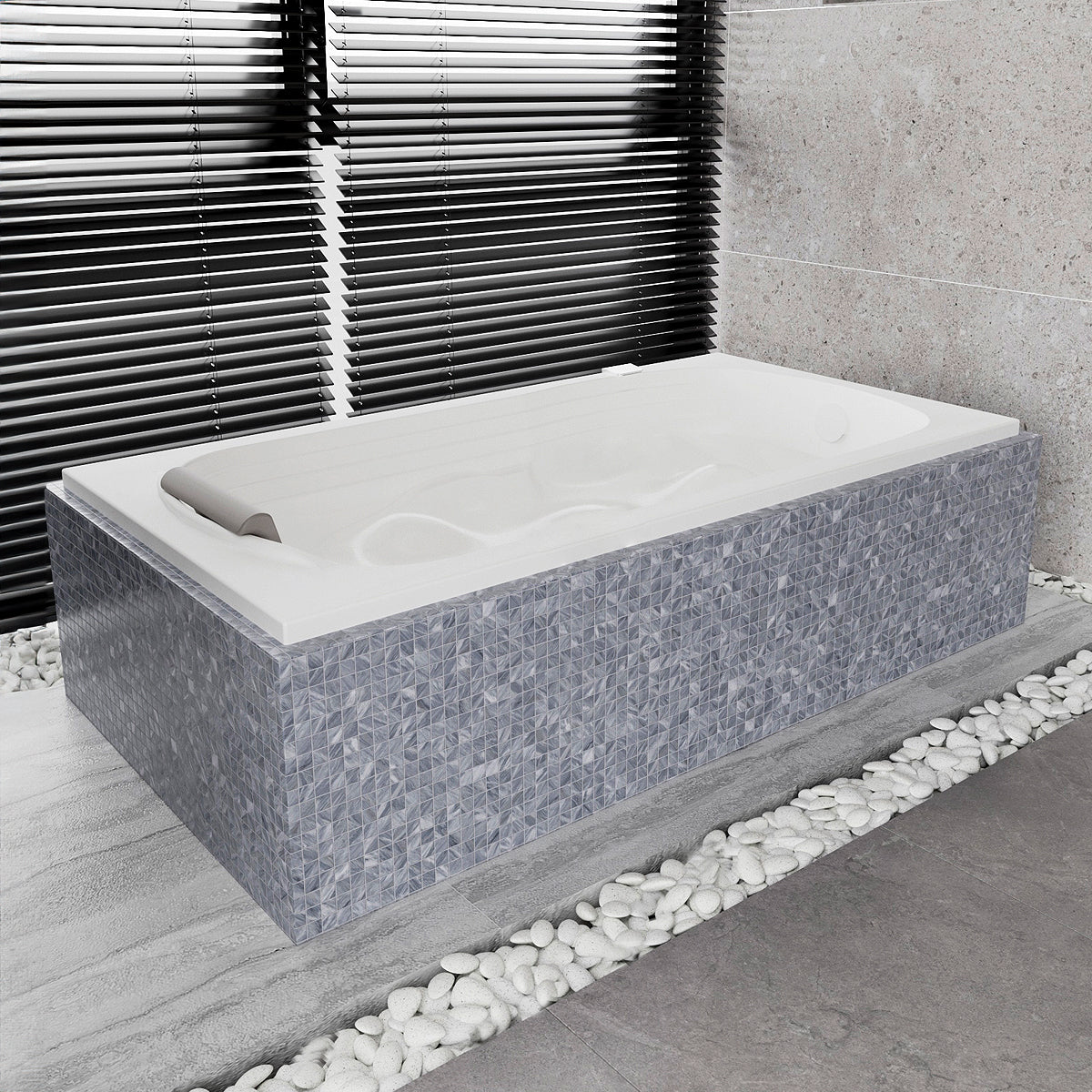 Tina Calima De Empotrar 152X80 Con Cascada Pequeña