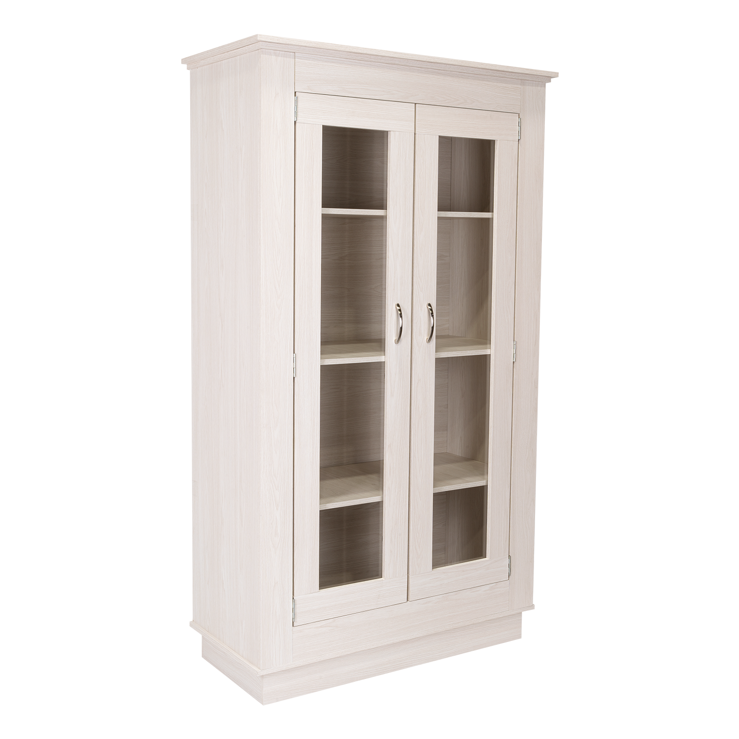 Mueble Multiusos Nereida, Blanco Nevado, con Dos Puertas Abatibles y Múltiples Entrepaños