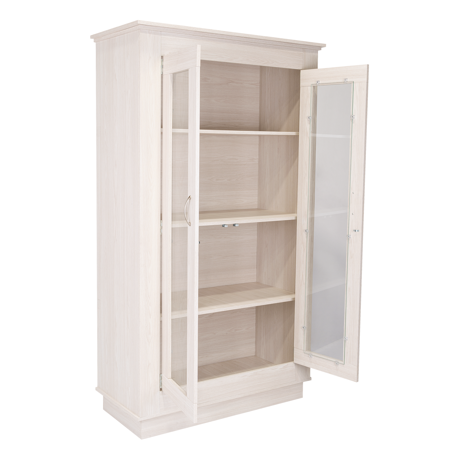 Mueble Multiusos Nereida, Blanco Nevado, con Dos Puertas Abatibles y Múltiples Entrepaños