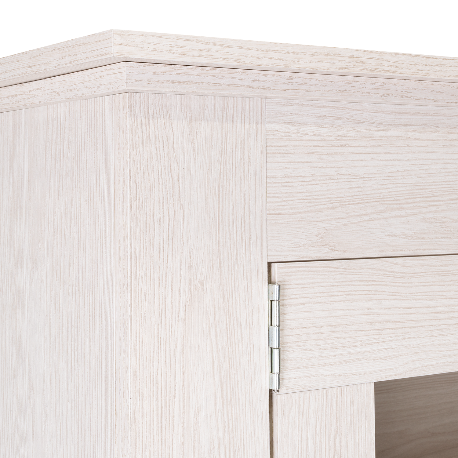 Mueble Multiusos Nereida, Blanco Nevado, con Dos Puertas Abatibles y Múltiples Entrepaños