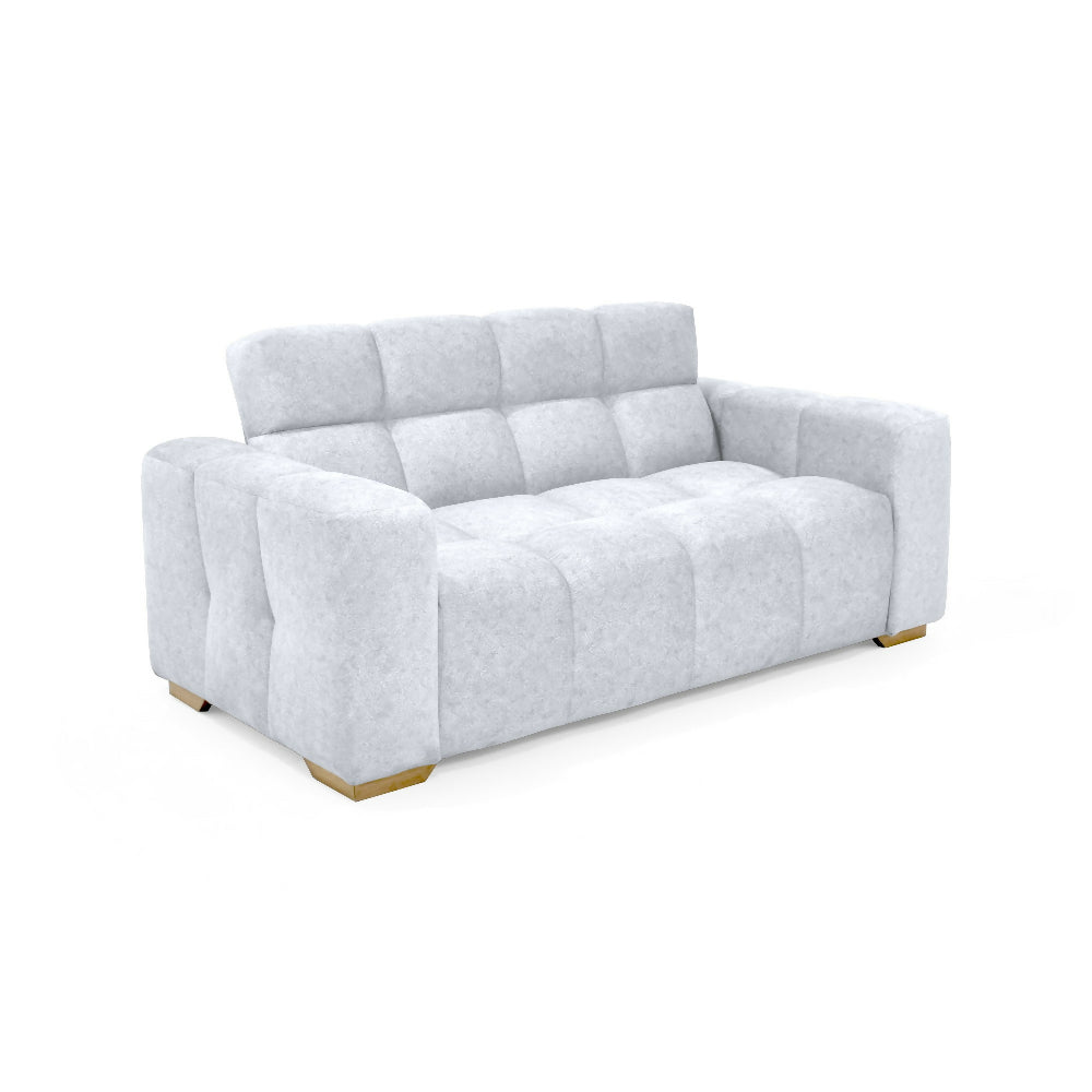 Sofa Miami 2 Puestos 171x88x81 Tela Plata