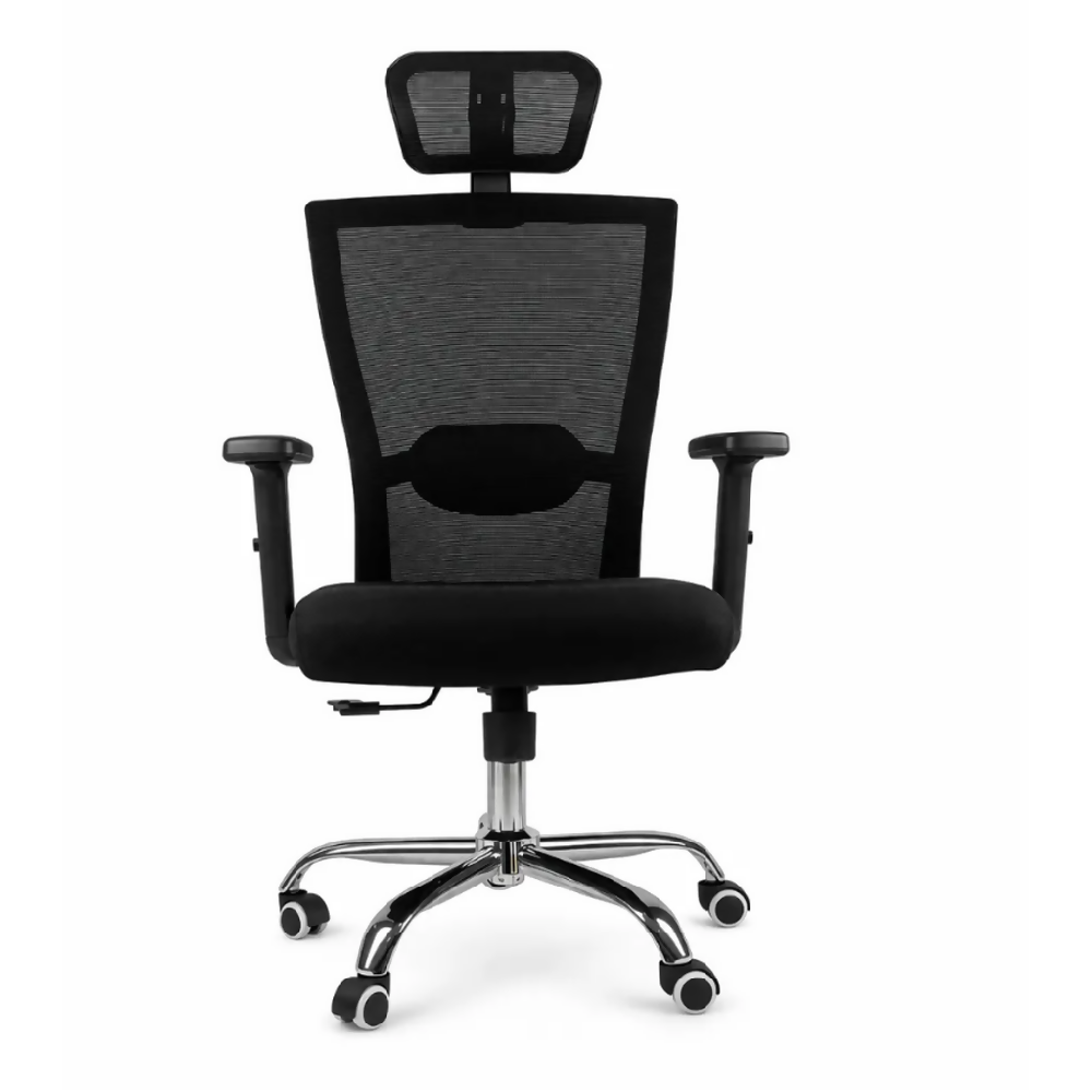 Silla Ergonomica Oficina Malla Con Cabecero Ajustable