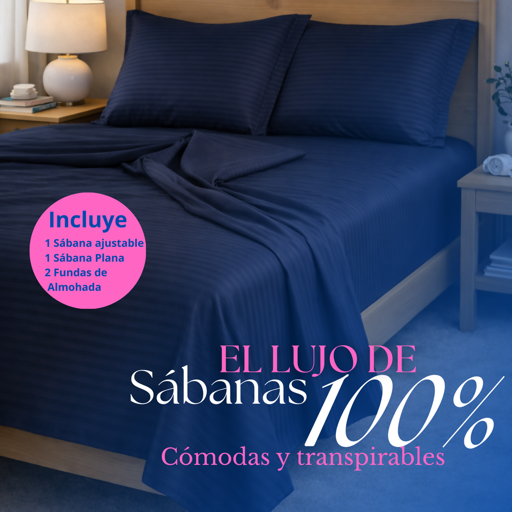 Juego de sabanas king azul