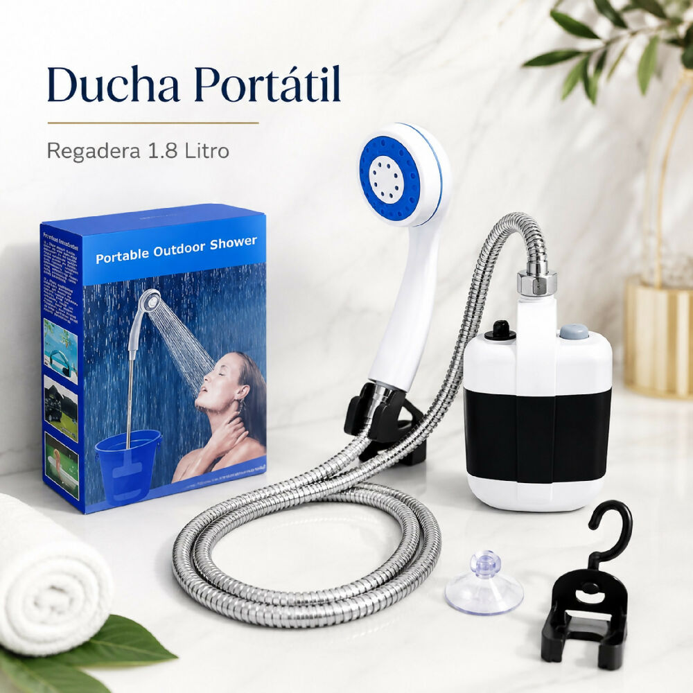 Ducha Portatil Regadera De 1.8 Litros Con Presion Para Camping Y Aseo Personal