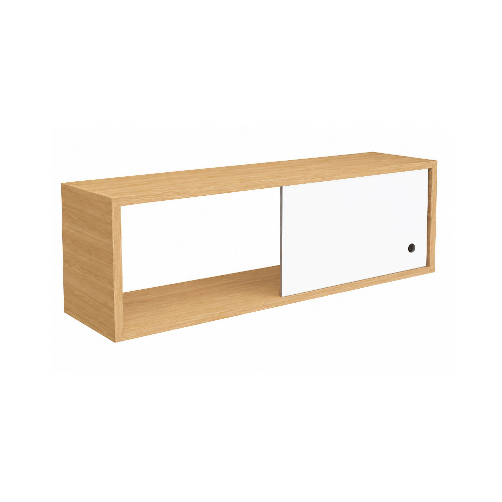 Repisa Rectángulo Nórdica, Blanco + Madera Natural