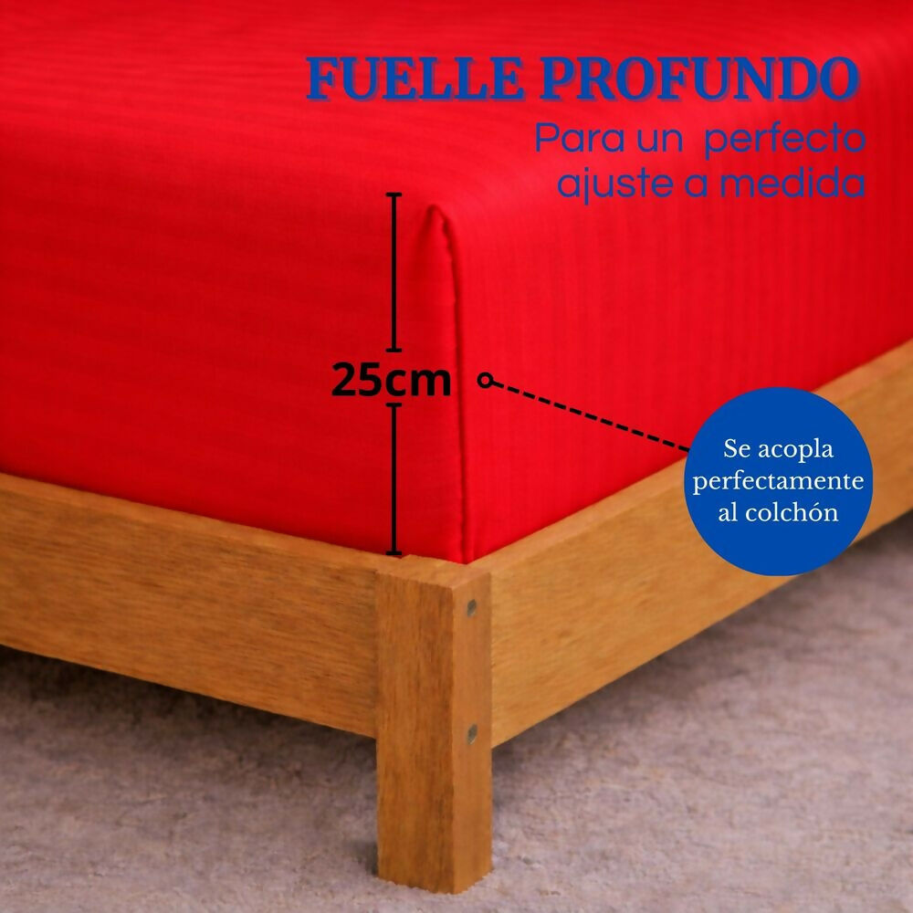 Juego de sabanas doble rojo