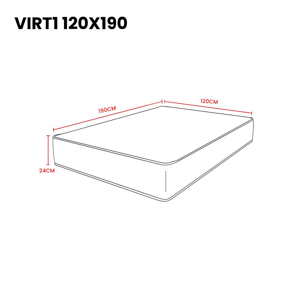Combo Omega de cama y colchon semidoble para habitación con protector