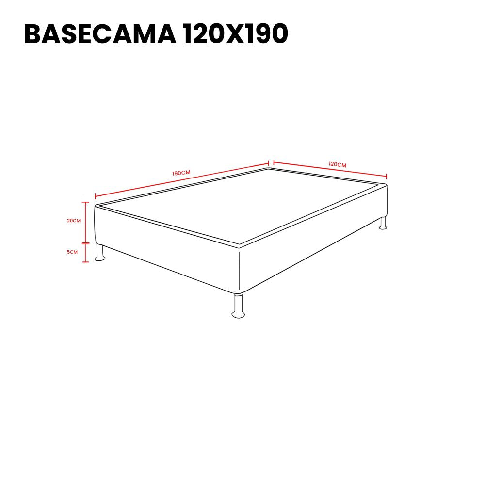 Combo cama Tarima negra + colchón 120 x 190 cm + almohada - VIRTUAL MUEBLES