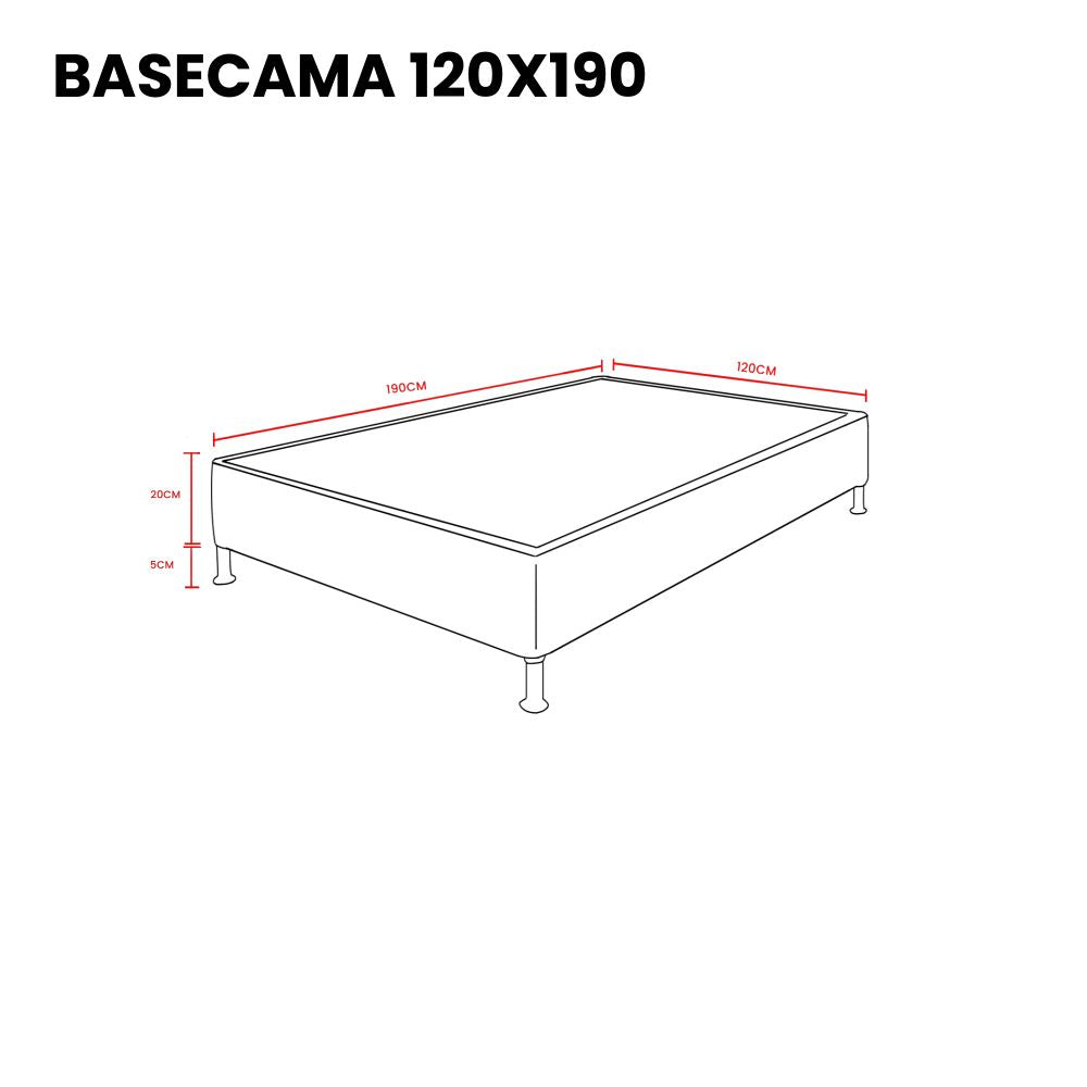 Combo para Habitación Kammel, Incluye Base Cama Semidoble y Colchón