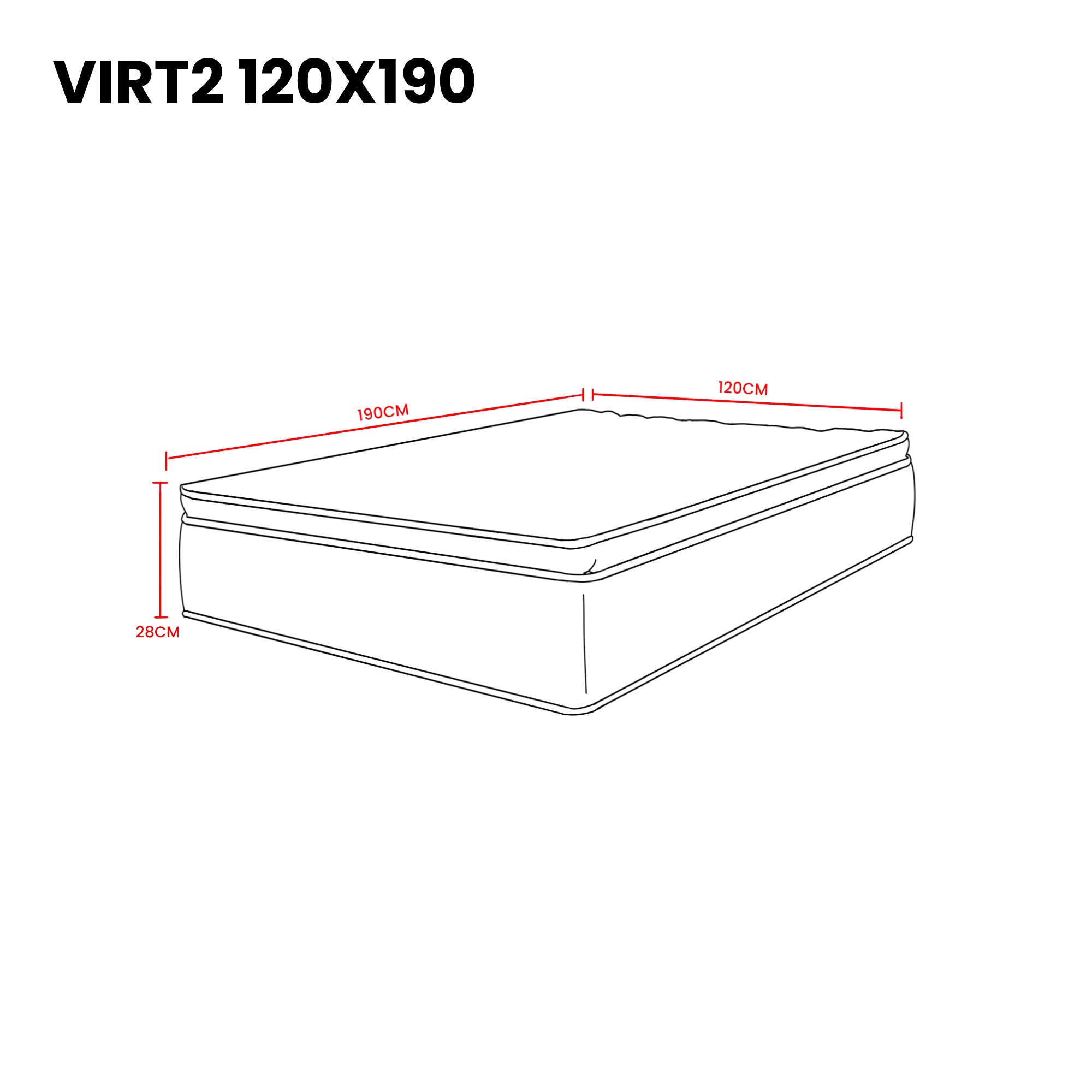 Combo para Habitación Chicago, Incluye Colchón y Almohada
