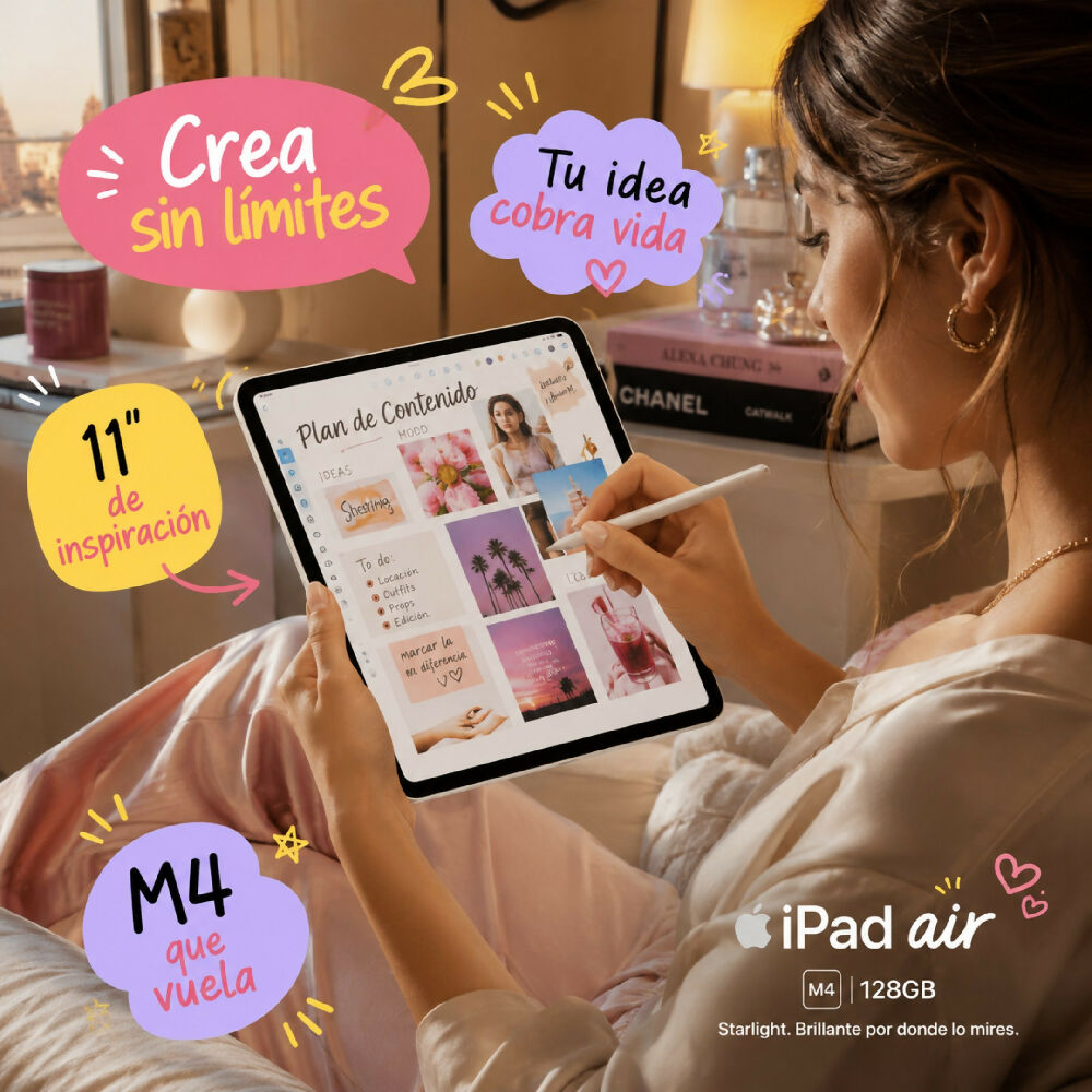 Tablet Apple Ipad Air M4 De 11 Pulgadas 128gb Wifi Con Potencia Extrema Diseño Ultrafino Plateado
