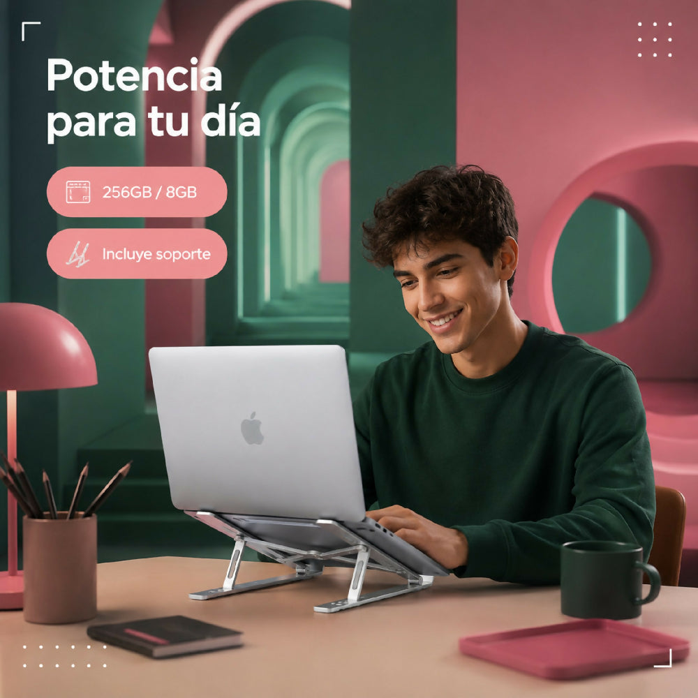 Macbook 13 Pulgadas A18 Pro 256gb Laptop Apple Con Potencia Extrema Plateado + Obsequio