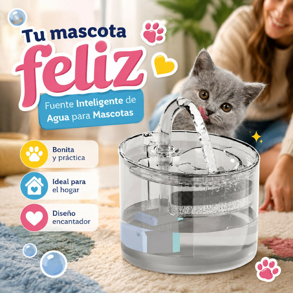 Dispensador De Agua Inteligente Para Gatos Bebedero Moderno Para Mascotas