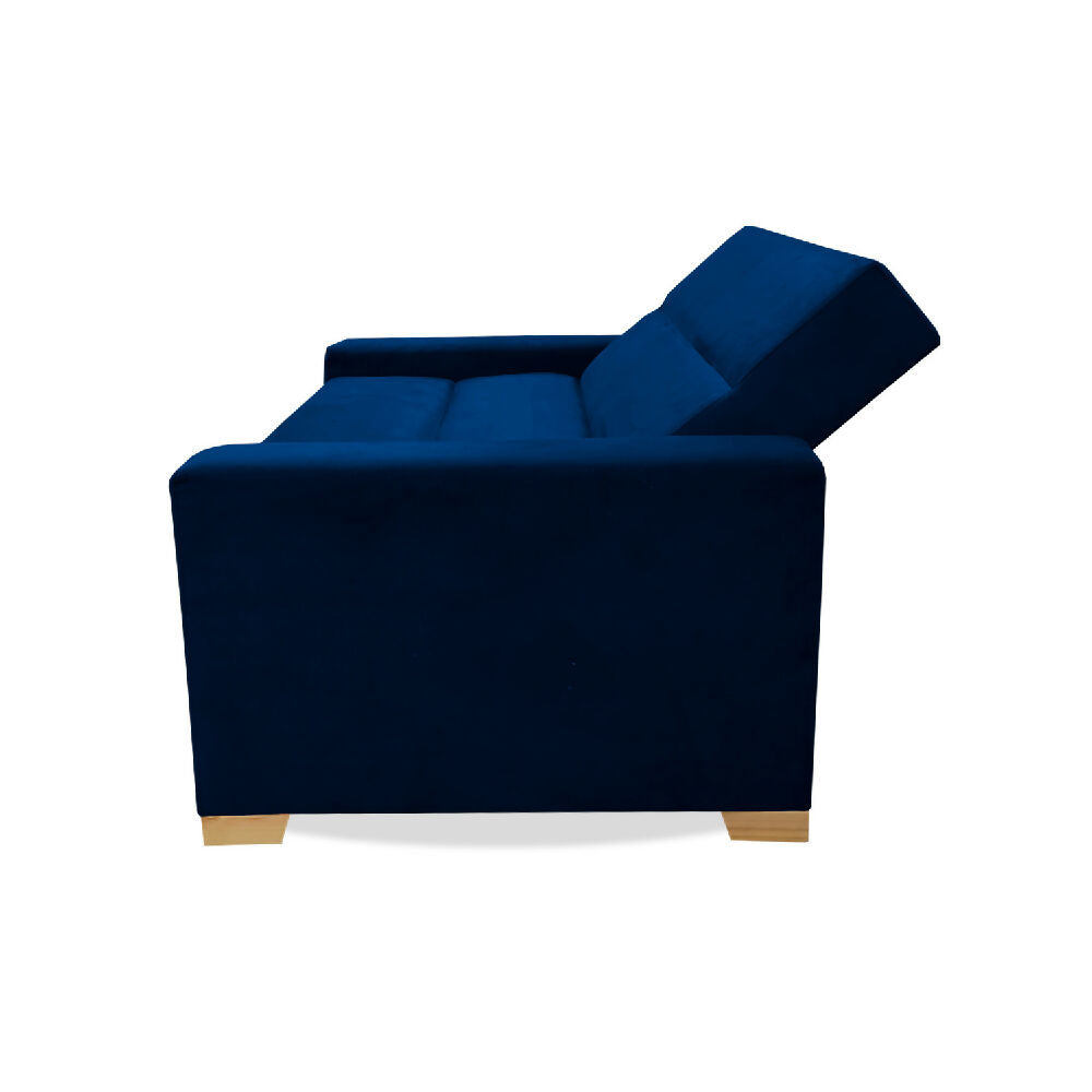 Sofacama Vogel Multifuncional Carrito Azul Petróleo + Cojines Decorativos
