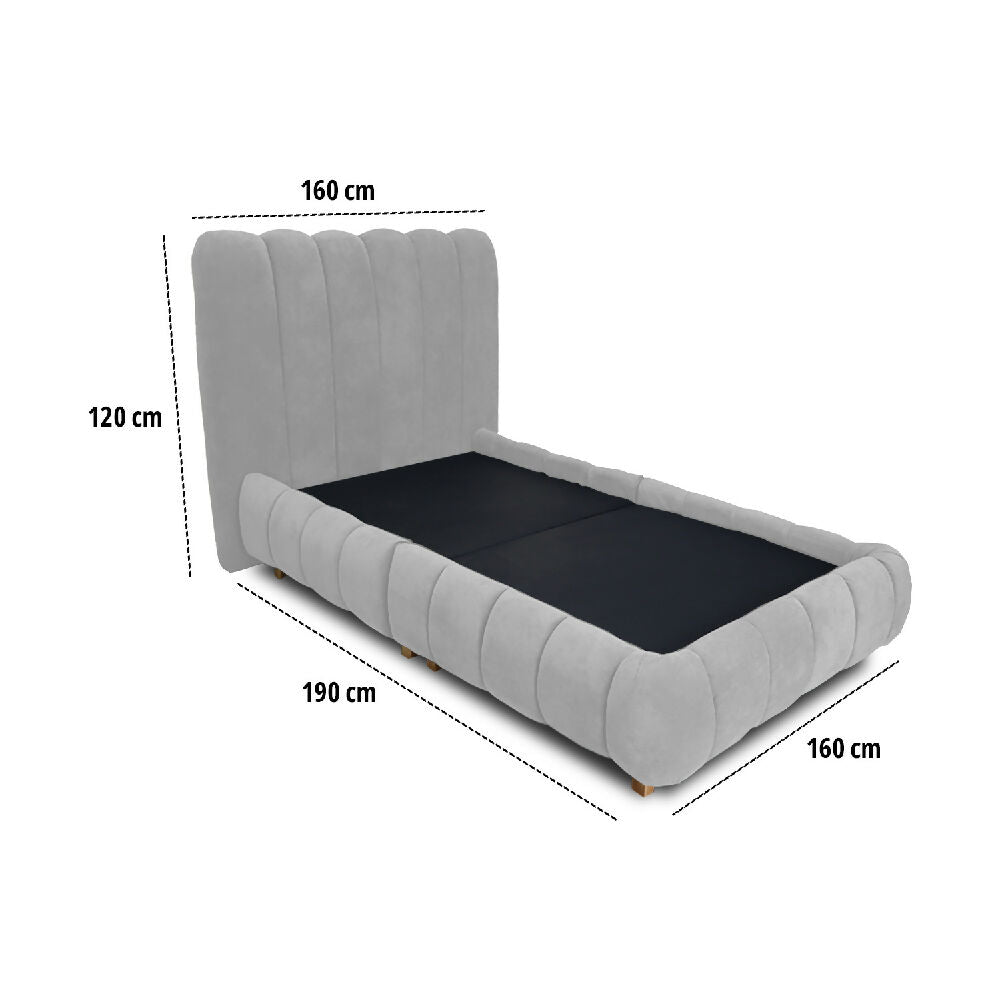 Basecama Praga Modular Gris 160 Queen mas Espaldar