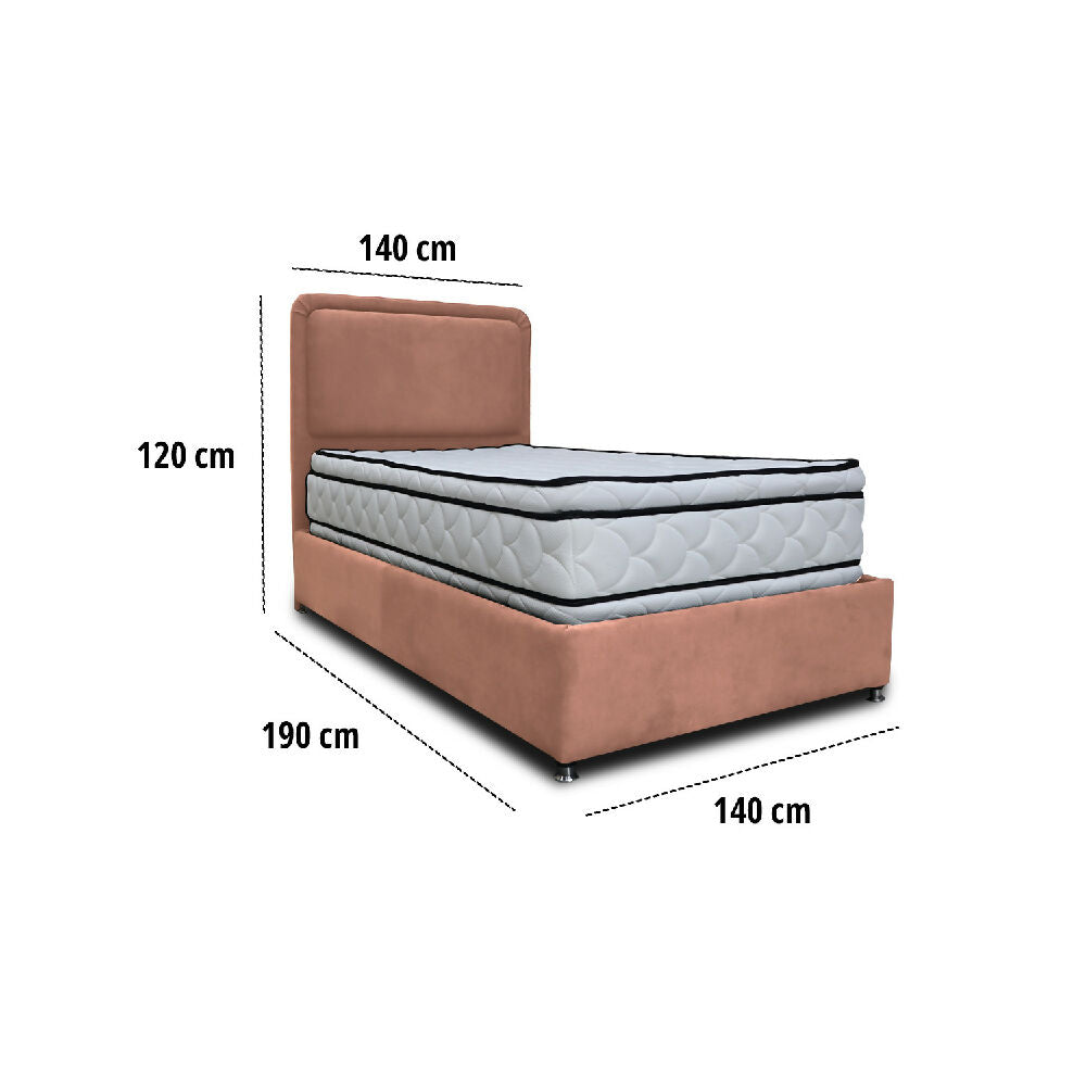 Combo Basecama Nube doble 140x190 mas Espaldar Camel