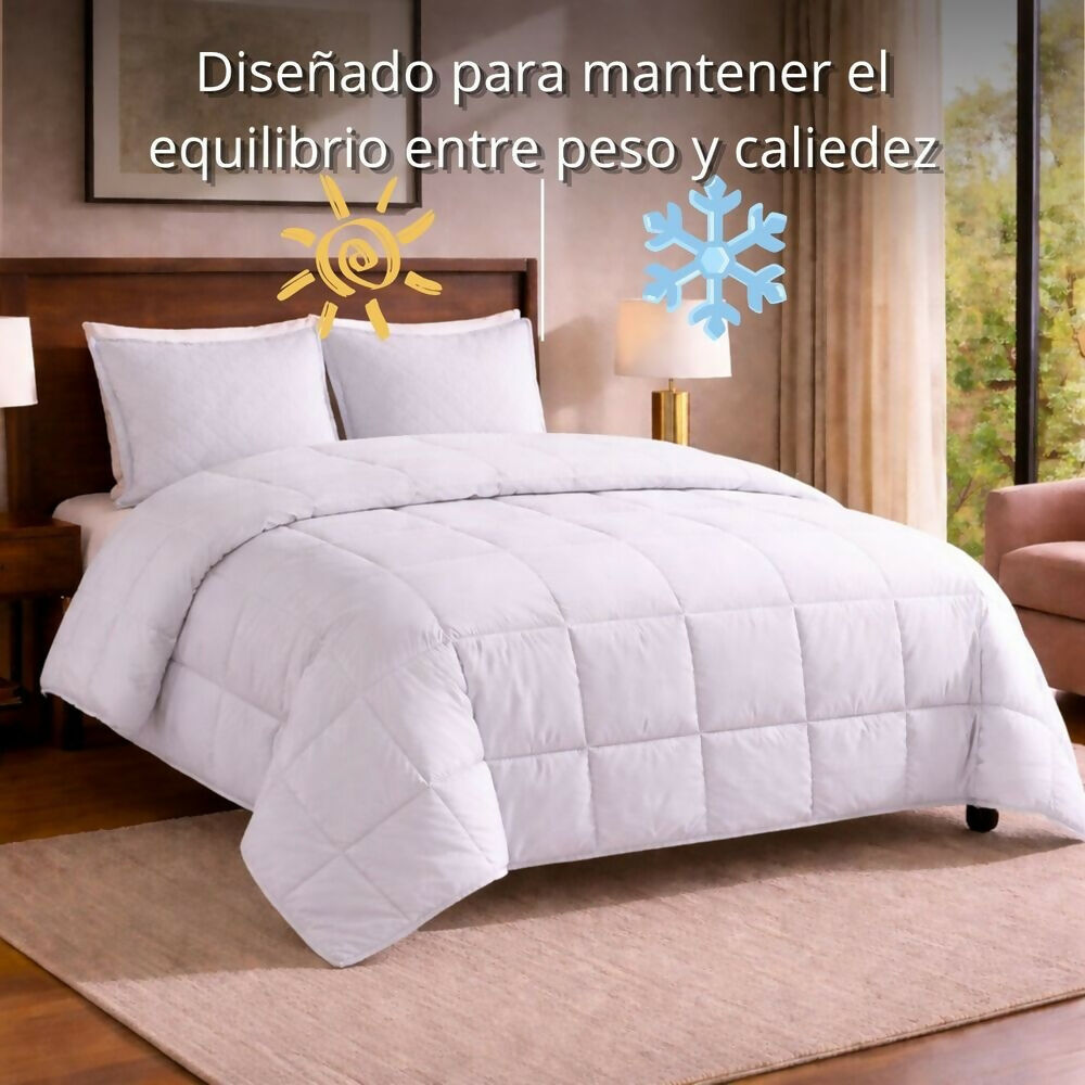 Edredon cubrelecho doble blanco