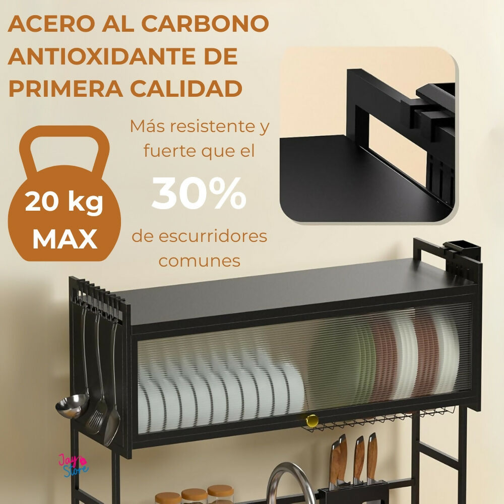 Escurridor Platos Cocina Gabinete Organizador Loza Secaplatos