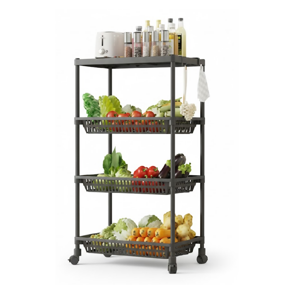 Carrito Organizador 4 Niveles Con Ruedas Multiusos YH6710-4A
