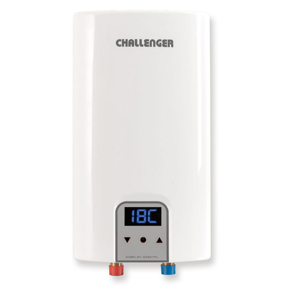 Calentador Digital Electrico De paso 8 Lt 220V Challenger, Color Blanco
