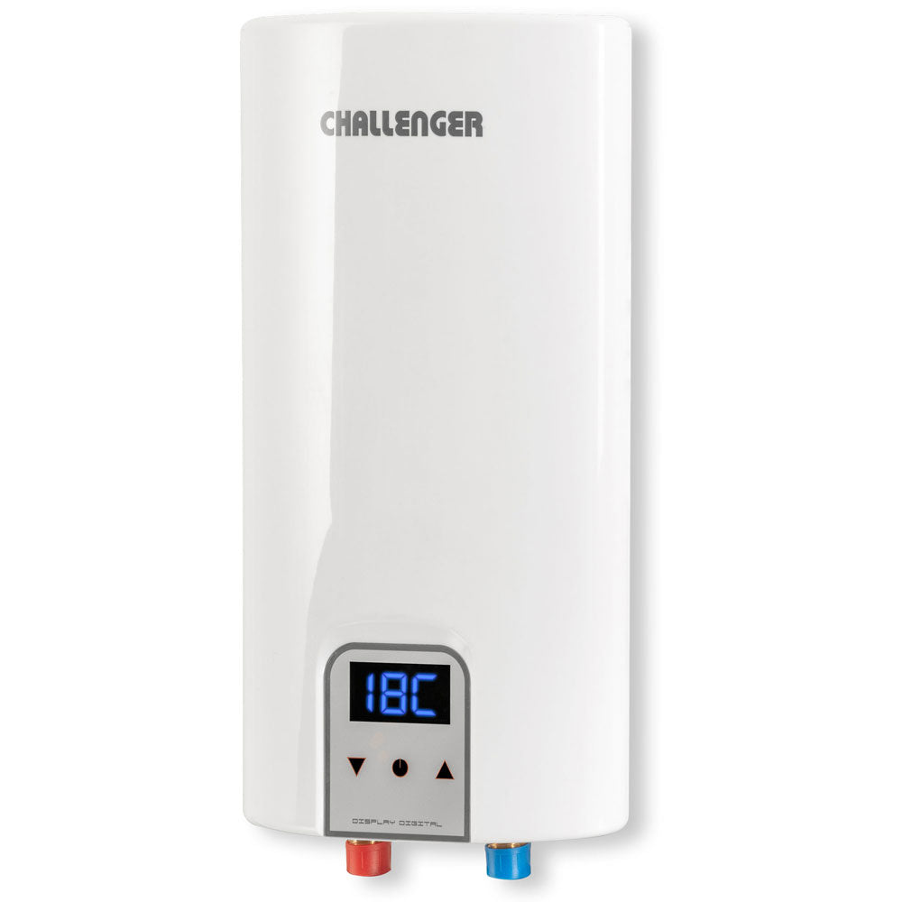Calentador Digital Electrico De paso 8 Lt 220V Challenger, Color Blanco