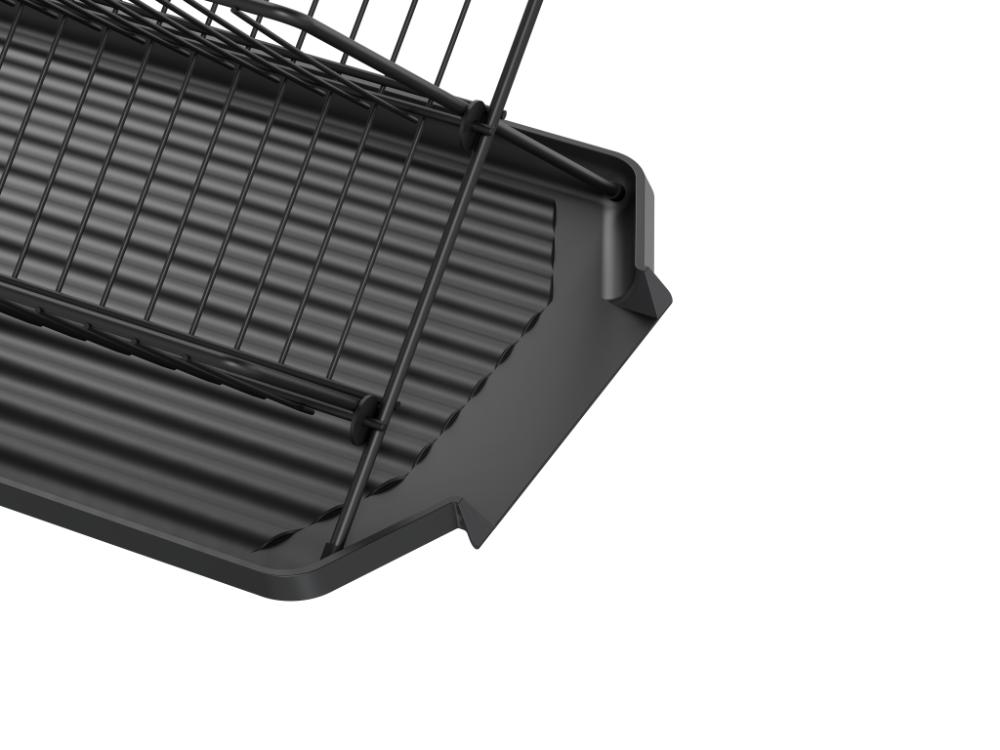 Escurridor De Platos Aqua, Negro, Metalico