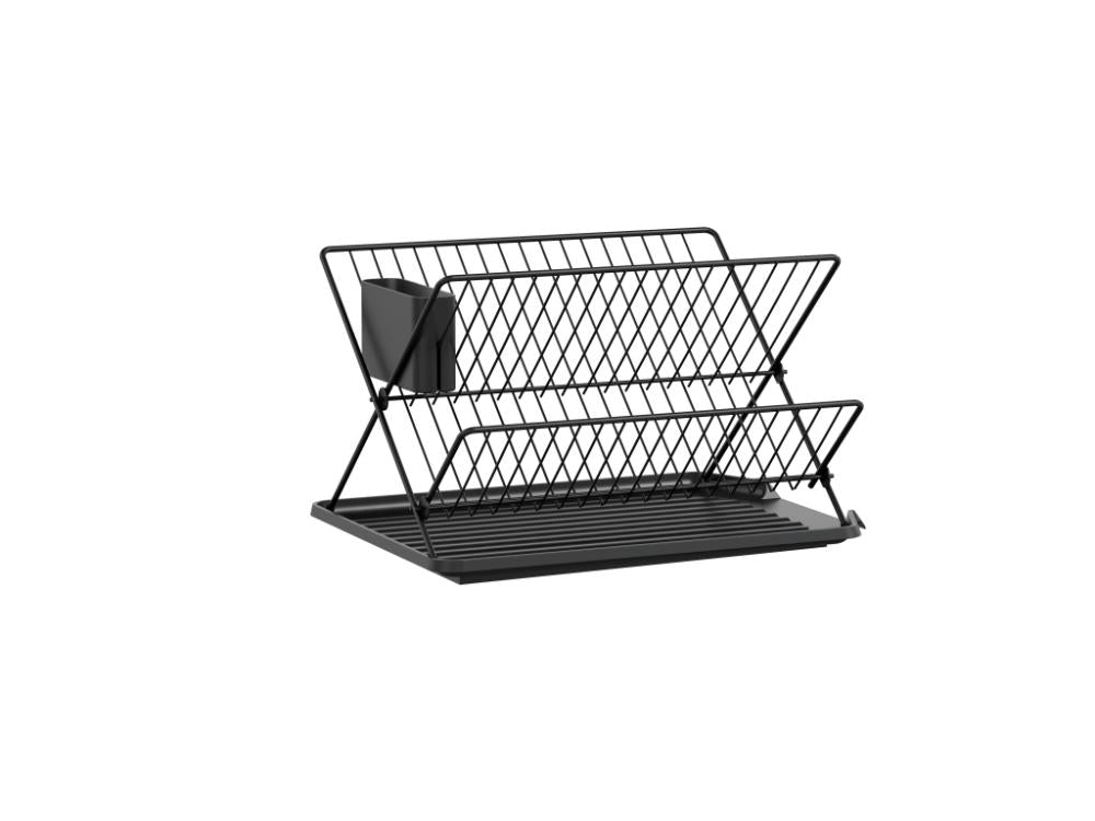 Escurridor De Platos Aqua, Negro, Metalico