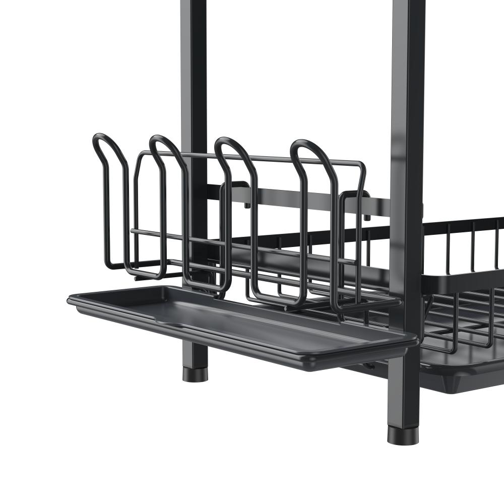 Escurridor De Platos Clarity, Negro, Metalico de 2 niveles