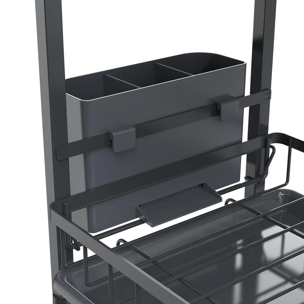 Escurridor De Platos Clarity, Negro, Metalico de 2 niveles