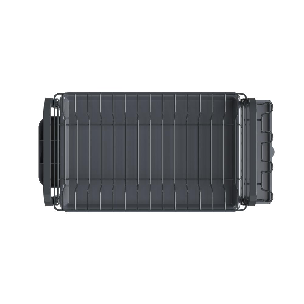 Escurridor De Platos Clarity, Negro, Metalico de 2 niveles
