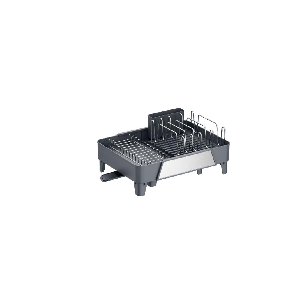 Escurridor De Platos Aquira, Gris Oscuro, Expandible con escurridor