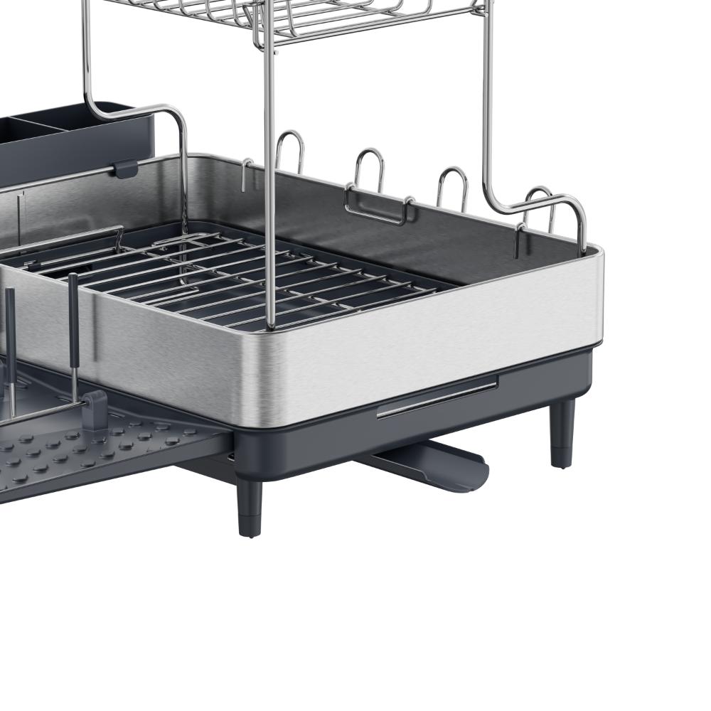 Escurridor De Platos Zenora, Gris Oscuro, de 2 niveles