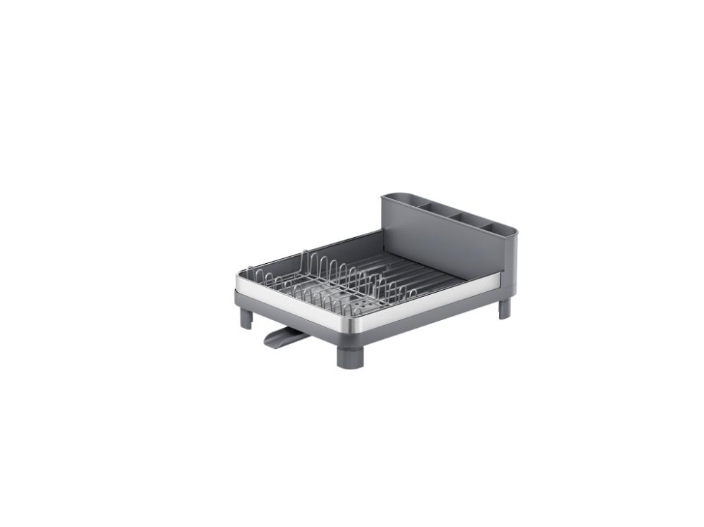 Escurridor De Platos Pureza, Gris Mate, en Acero inoxidable y Plastico