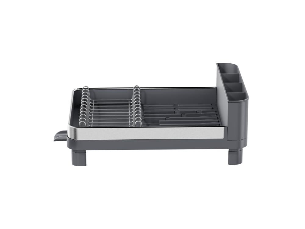Escurridor De Platos Pureza, Gris Mate, en Acero inoxidable y Plastico