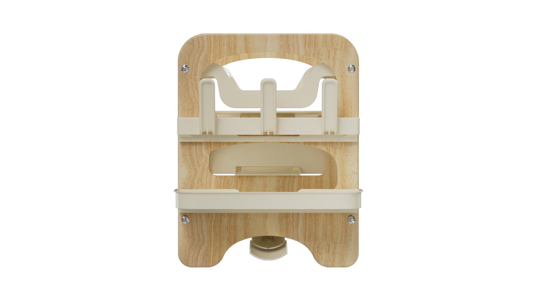 Escurridor De Platos Escurora, Madera y Beige, de 2 niveles