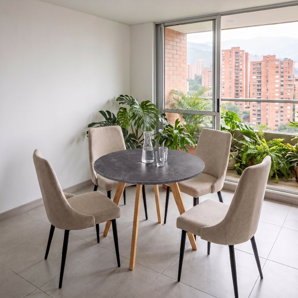 Comedor Nórdico Circular Risco 80