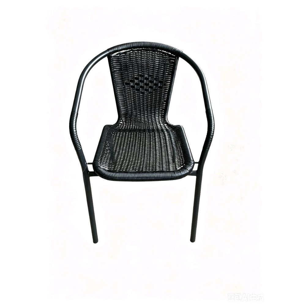 Juego de Terraza Rattan Bari, Color Negro