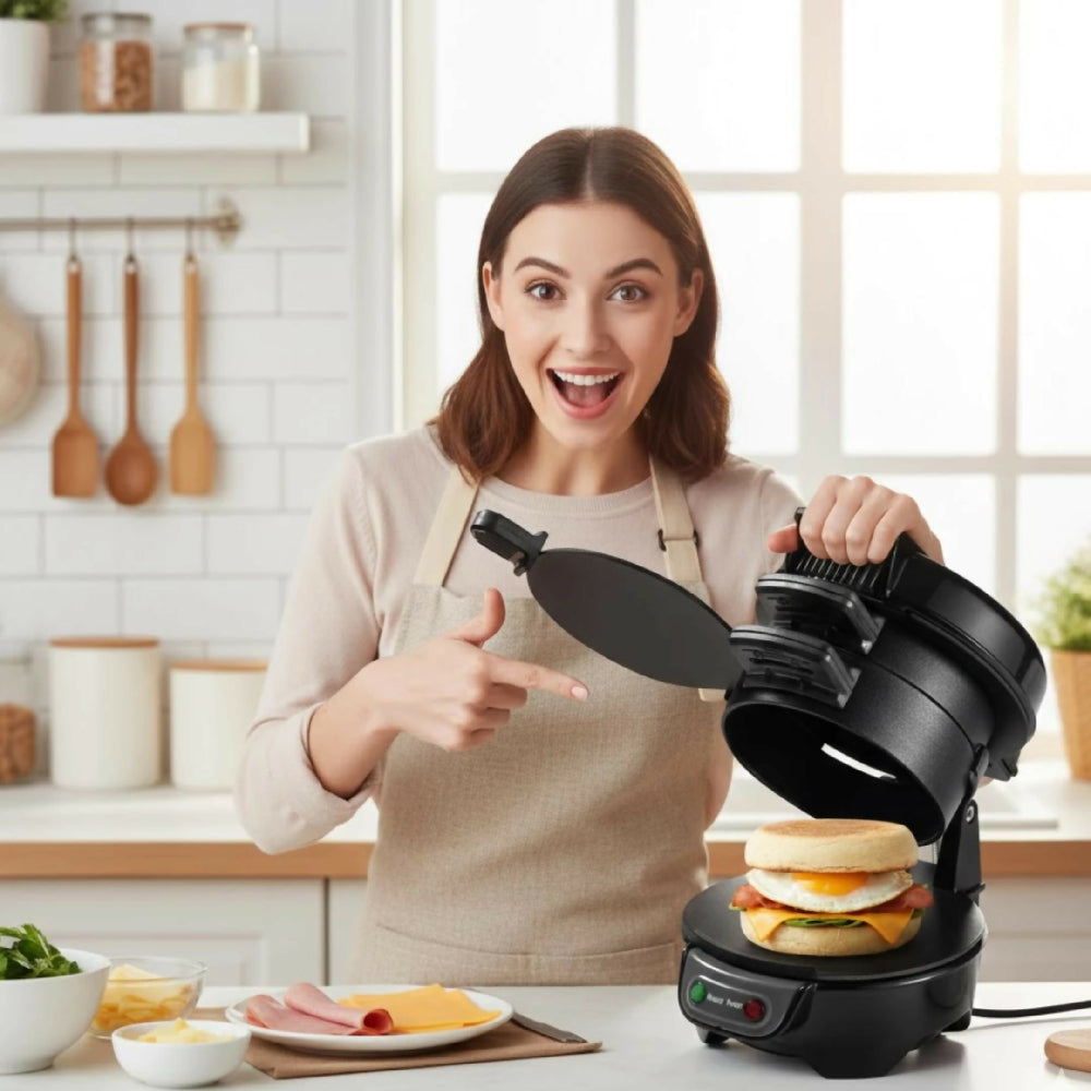 Máquina Para Hamburguesas Sokany SK-08033 De 800W Con Placas Antiadherentes
