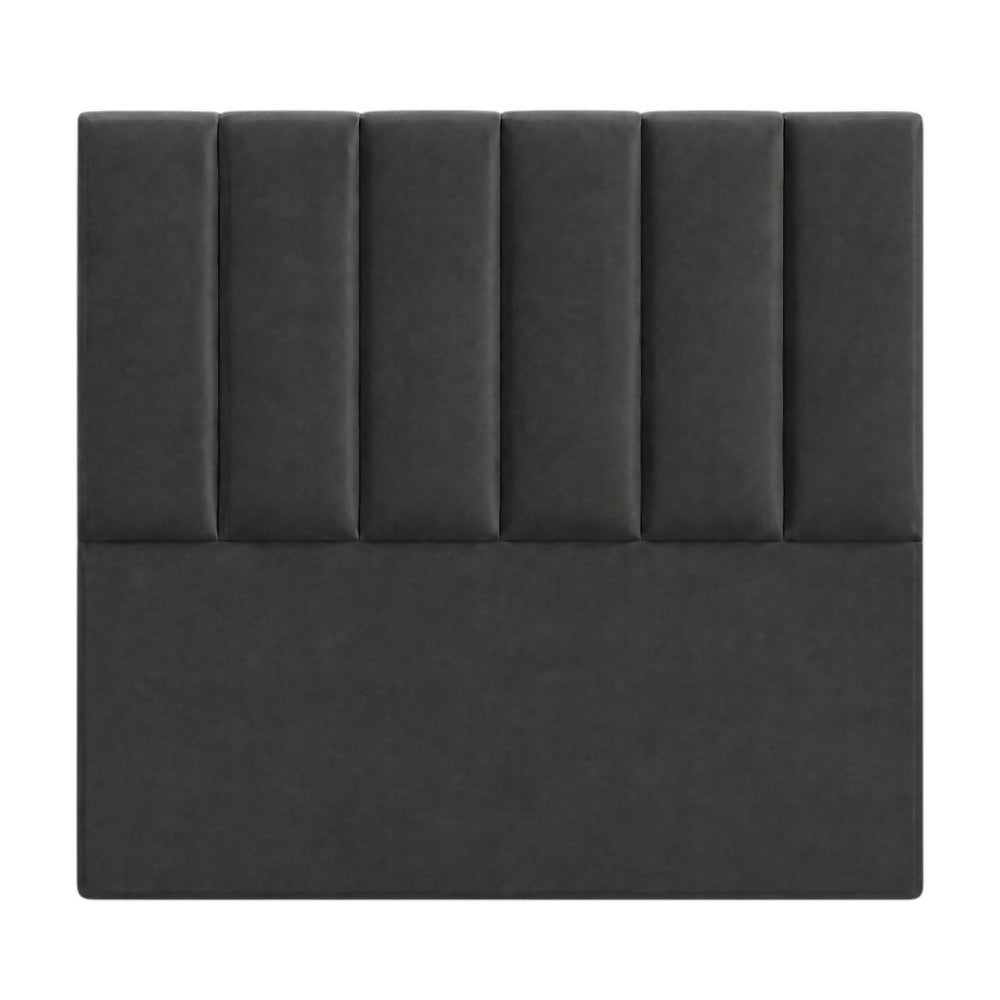 Cabecero Sencillo 100x60+55 Paneles Verticales Dark Grey Tela